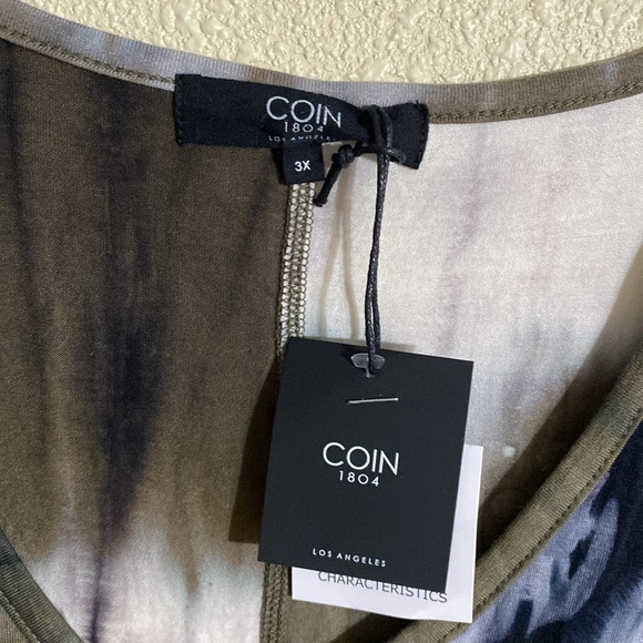 NWT Coin 1804 Tie-Dye V-neck T-Shirt Size 3X - Picture 4 of 9